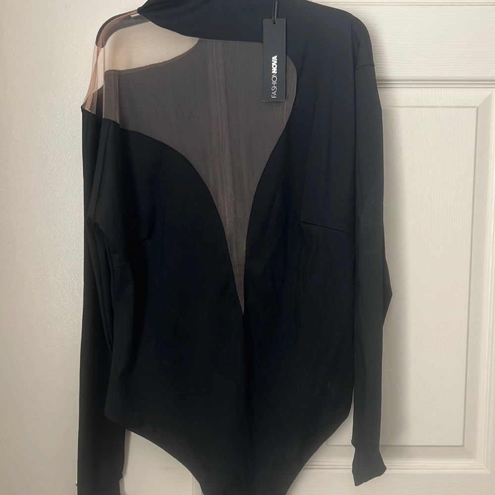 Plus Size Fashion Nova Mesh Bodysuit